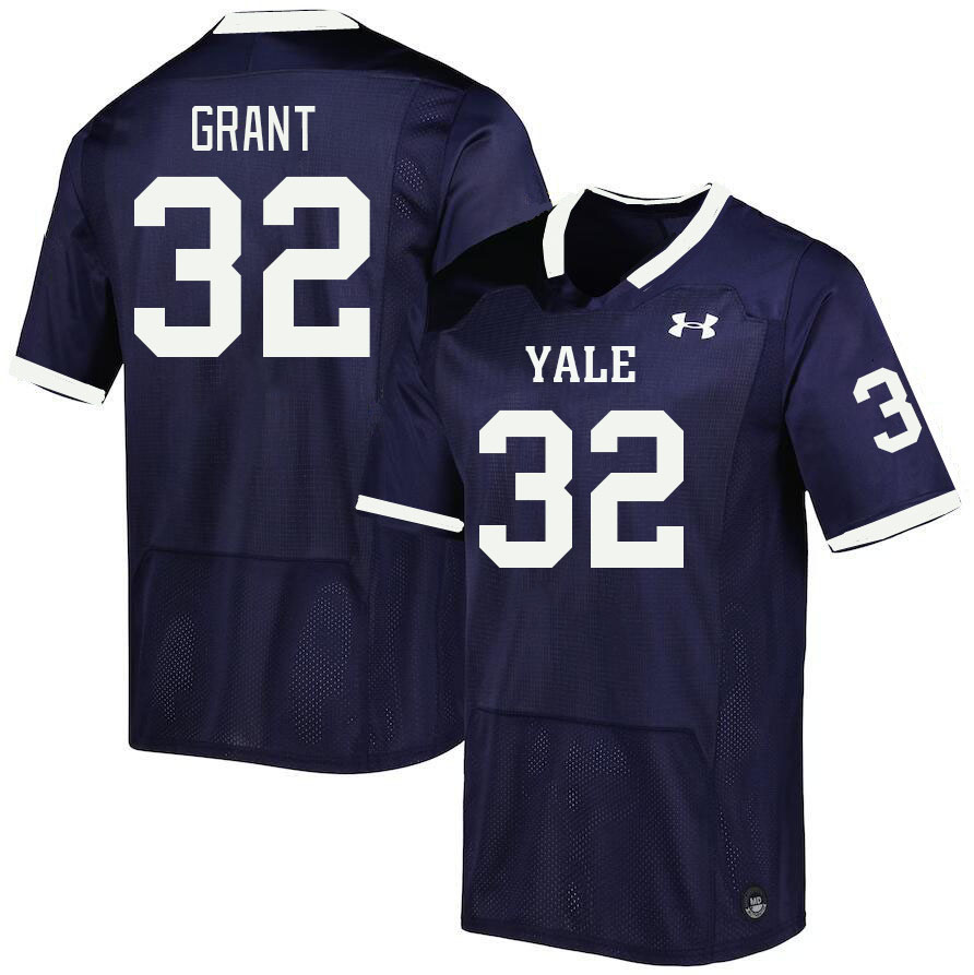 Men-Youth #32 Phoenix Grant Yale Bulldogs 2023 College Football Jerseys Stitched Sale-Blue